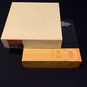 Lot of  2 Vtg Kodak Carousel Transvue 80 Projector Slide Tray B80T CAT 104 6093